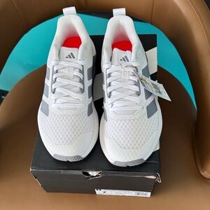 adidas White and Gray dropset control trainer